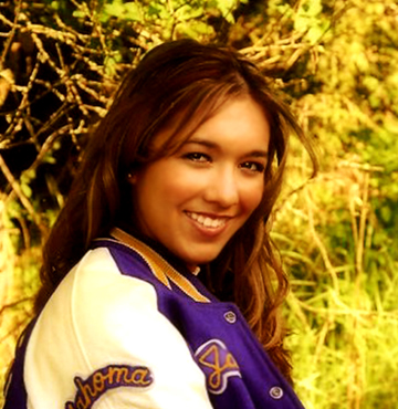 Your American Sweetheart movie starJamie Lynn Sease (WAR OF THE WORLDS, CHROME), in her Varsity Letterman's Jacket.