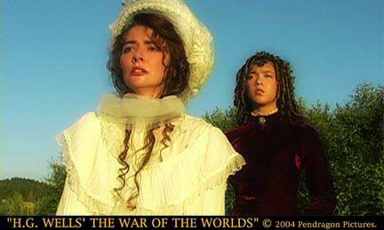 Now the first authentic movie adaptation of WAR OF THE WORLDS is available on DVD. Visit HTTP://WWW.THEWAROFTHEWORLDSMOVIE.NET for more information. At the sight of the sea, Mrs. Elphinstone (Darlene Renee Sellers), in spite of the assurances of her sister-in-law (Jamie Lynn Sease), gave way to panic. She had never been out of England before, she would rather die than trust herself friendless in a foreign country, and so forth. She seemed, poor woman, to imagine that the French and the Martians might prove very similar. She had been growing increasingly hysterical, fearful, and depressed during the two days’ journeyings. Her great idea was to return to Stanmore. Things had been always well and safe at Stanmore. They would find George at Stanmore.  It was with the greatest difficulty they could get her down to the beach, where presently my brother succeeded in attracting the attention of some men on a paddle steamer from the Thames. They sent a boat and drove a bargain for thirty-six pounds for the three. The steamer was going, these men said, to Ostend. - Chapter 17: WAR OF THE WORLDS. 